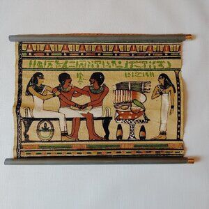 EGYPTIAN Roll Up Tapestry Deir el-Bahri Temple Complex Deir el-Bah